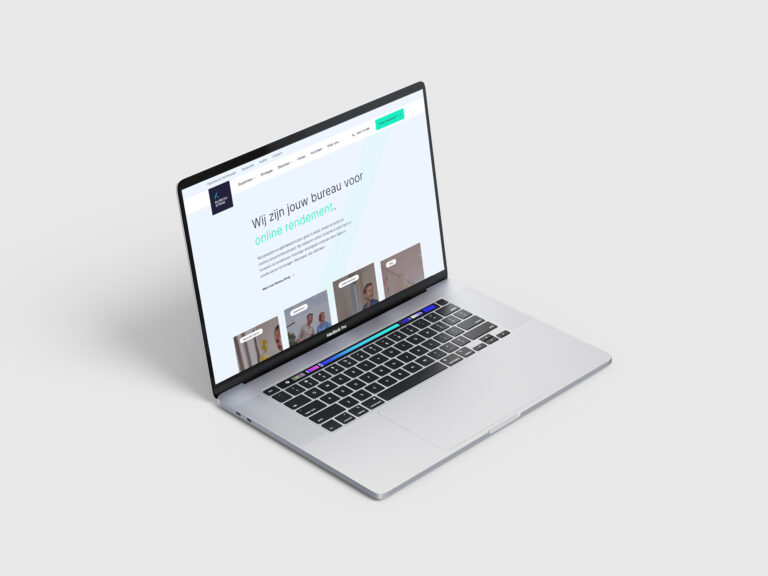 Scherm met Bureau Strak website geopend
