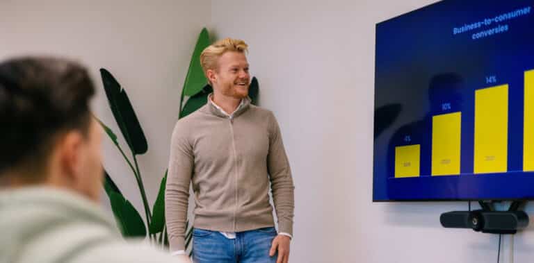 Pixel Express medewerker aan die conversie stijgingen aan het presenteren is